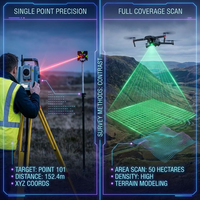 Comparatie Vizuala - Drone vs Statie Totala
